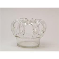 VICTORIAN HAND BLOWN CROWN BOWL.