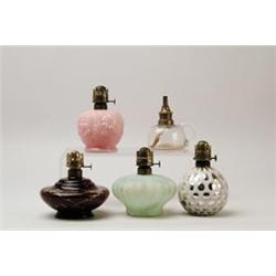 LOT OF FIVE MINIATURE LAMPS.  