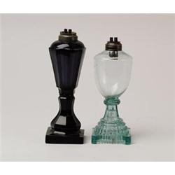 LOT OF TWO WHALE OIL LAMPS.  