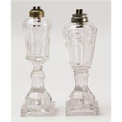 LOT OF TWO WHALE OIL LAMPS.  