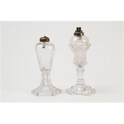 LOT OF TWO WHALE OIL LAMPS.  
