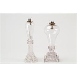 LOT OF TWO WHALE OIL LAMPS.  