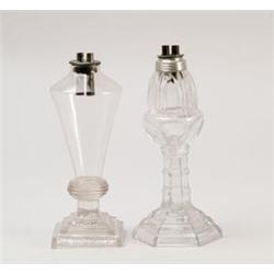 LOT OF TWO WHALE OIL LAMPS.  
