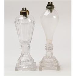 LOT OF TWO WHALE OIL LAMPS.  