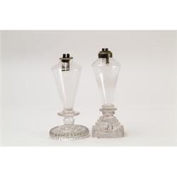 LOT OF TWO WHALE OIL LAMPS.  