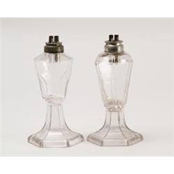 LOT OF TWO WHALE OIL LAMPS.  