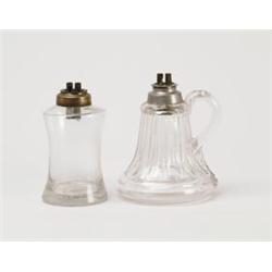 LOT OF TWO WHALE OIL LAMPS.  
