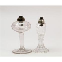 LOT OF TWO WHALE OIL LAMPS.  