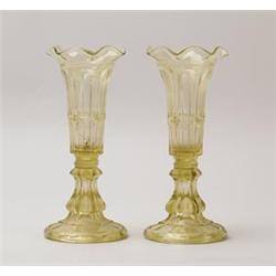 PAIR OF SANDWICH TYPE VASES.  