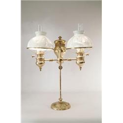 VERY FANCY DOUBLE STUDENT LAMP.  