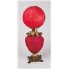 Image 1 : RED SATIN GWTW LAMP.  