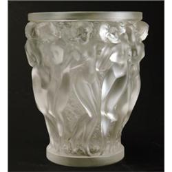 LALIQUE BACCHANTES VASE.  