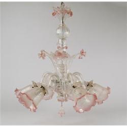 UNIQUE BLOWN CRYSTAL CHANDELIER. 