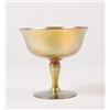 Image 1 : SIGNED STEUBEN GOLD IRIDESCENT COMPOTE. 