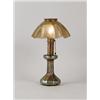 Image 1 : TIFFANY IRIDESCENT GOLD CANDLE LAMP.  