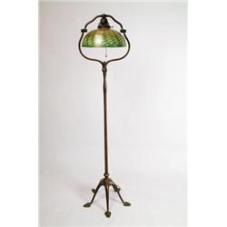 SIGNED TIFFANY FAVRILE FLOOR LAMP.  