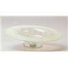 Image 1 : SIGNED TIFFANY YELLOW PASTEL FOOTED CENTERPIECE.  