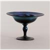 Image 1 : SIGNED TIFFANY BLUE COMPOTE.  