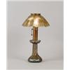 Image 1 : TIFFANY IRIDESCENT GOLD CANDLE LAMP.  