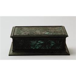 TIFFANY PINE NEEDLE HINGED BOX.  