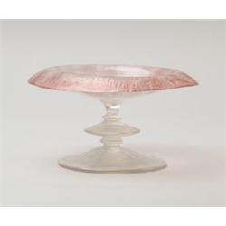 SIGNED TIFFANY PASTEL COMPOTE.  