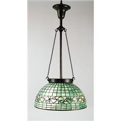 EARLY TIFFANY ACORN CHANDELIER.  