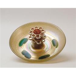 TIFFANY CENTERPIECE BOWL WITH FROG.  