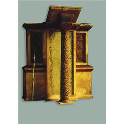 TIFFANY MARBLE & MOSAIC GLASS PULPIT.  