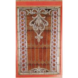 STAINED GLASS WINDOW.  