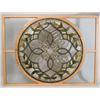 Image 1 : ROUND LEADED GLASS WINDOW.  