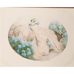 LOUIS ICART "HYDRANGEAS".  