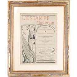 FRAMED MUCHA POSTER.  