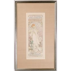 FRAMED MUCHA PRINT.  