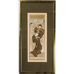 FRAMED MUCHA PRINT.  