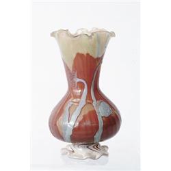SPECTACULAR SIGNED GALLE MARQUETRY VASE.  
