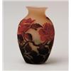 Image 1 : FINE SIGNED MULLER CAMEO VASE WITH ROSES.  