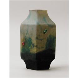 AMUSING SIGNED DAUM NANCY VASE.  
