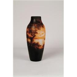 SIGNED D'ARGENTAL SCENIC CAMEO VASE.  