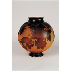 GALLE MONUMENTAL CAMEO GLASS VASE.  
