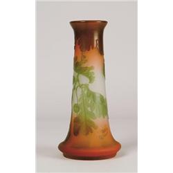 SIGNED GALLE CAMEO GLASS VASE.  