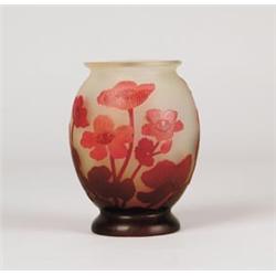 SIGNED GALLE CAMEO VASE.  