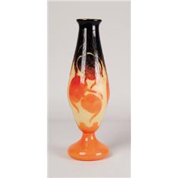 LE VERRE FRANCAIS CAMEO VASE.  