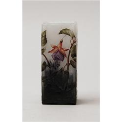 SIGNED DAUM ENAMEL & CAMEO TUMBLER.  