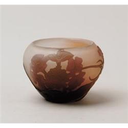 SIGNED GALLE CABINET VASE. 