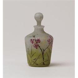 SIGNED DAUM NANCY CAMEO PERFUME BOTTLE. 