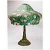 Image 1 : VERY LARGE LEADED FLORAL TABLE LAMP.  