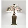 Image 1 : HANDEL FLORAL PAINTED TABLE LAMP.  