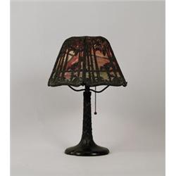 HANDEL TROPICAL SUNSET BOUDOIR LAMP.  