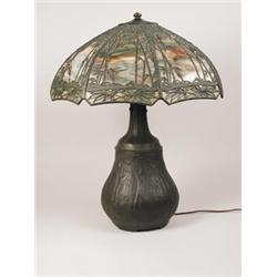 HANDEL SCENIC OVERLAY TABLE LAMP.  