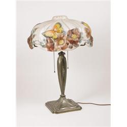 SIGNED PAIRPOINT PAPILLON PUFFY TABLE LAMP.  